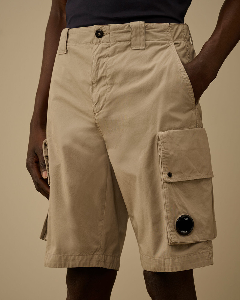 Cotton Gabardine Lens Cargo Shorts 5