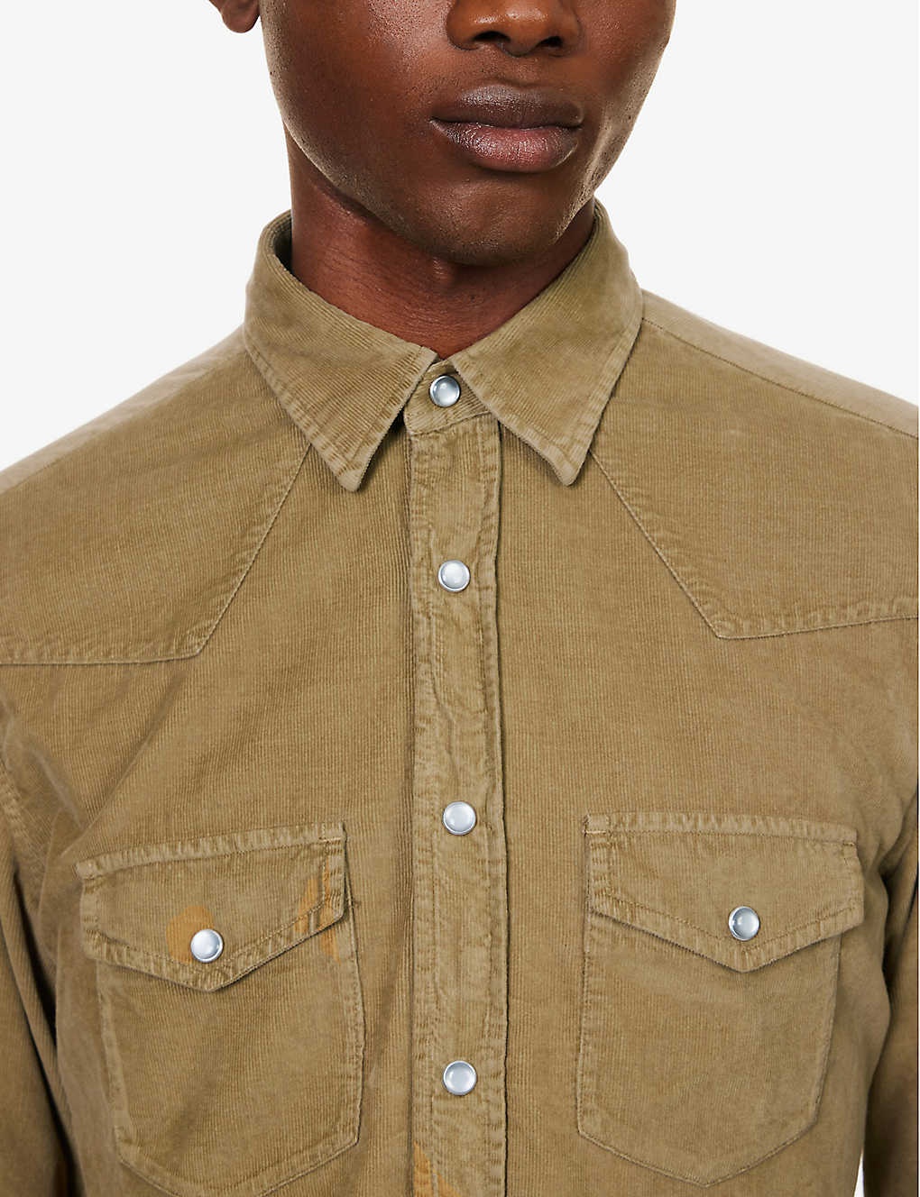 Western pleated-cuff regular-fit cotton-corduroy shirt - 5