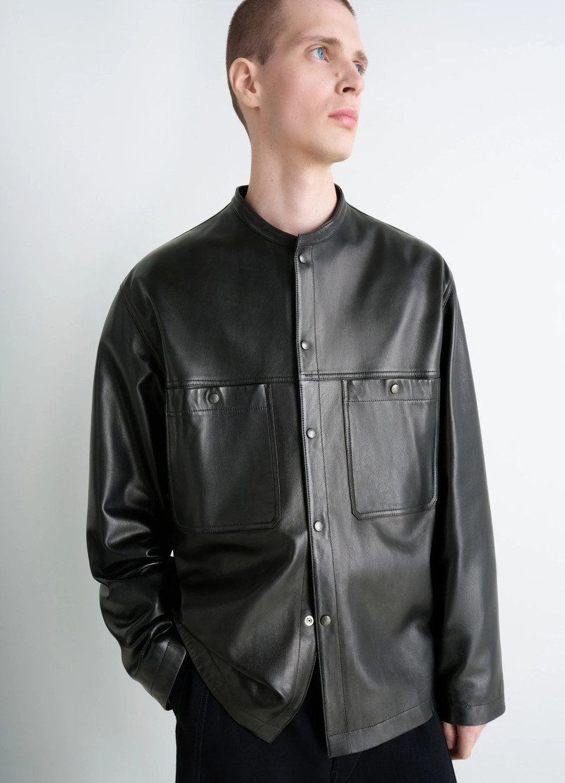 Lemaire LEATHER COLLARSTAND OVERSHIRT outlook