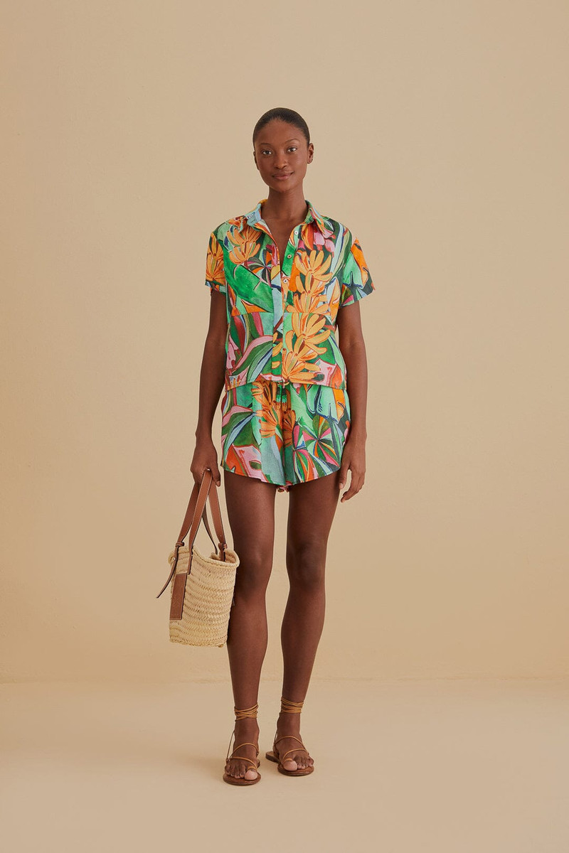 Banana Foliage Shorts 1