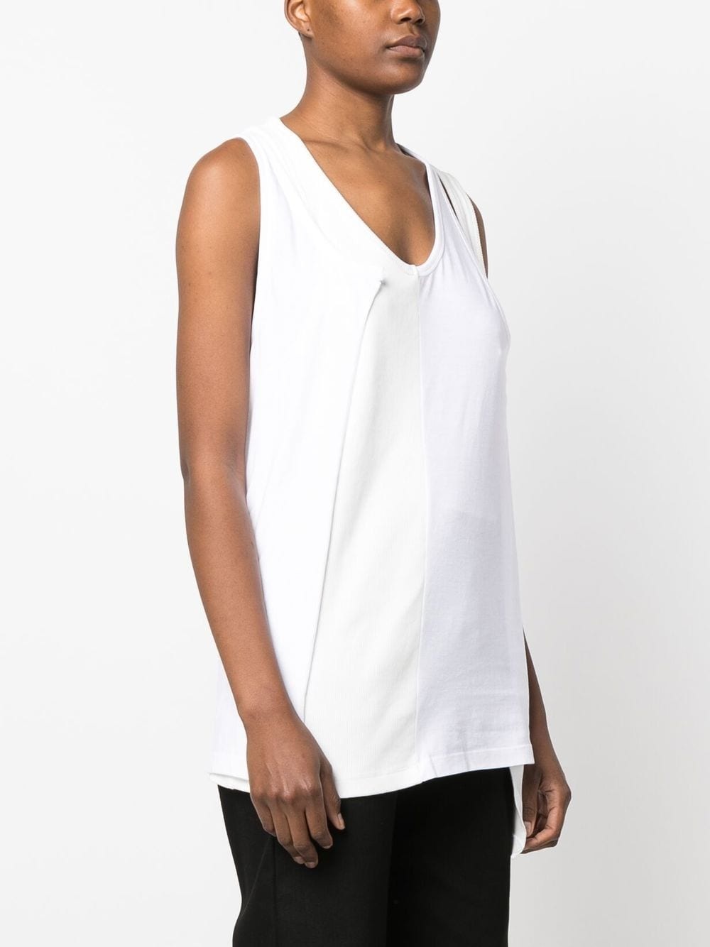 layered scoop-neck tank top - 3