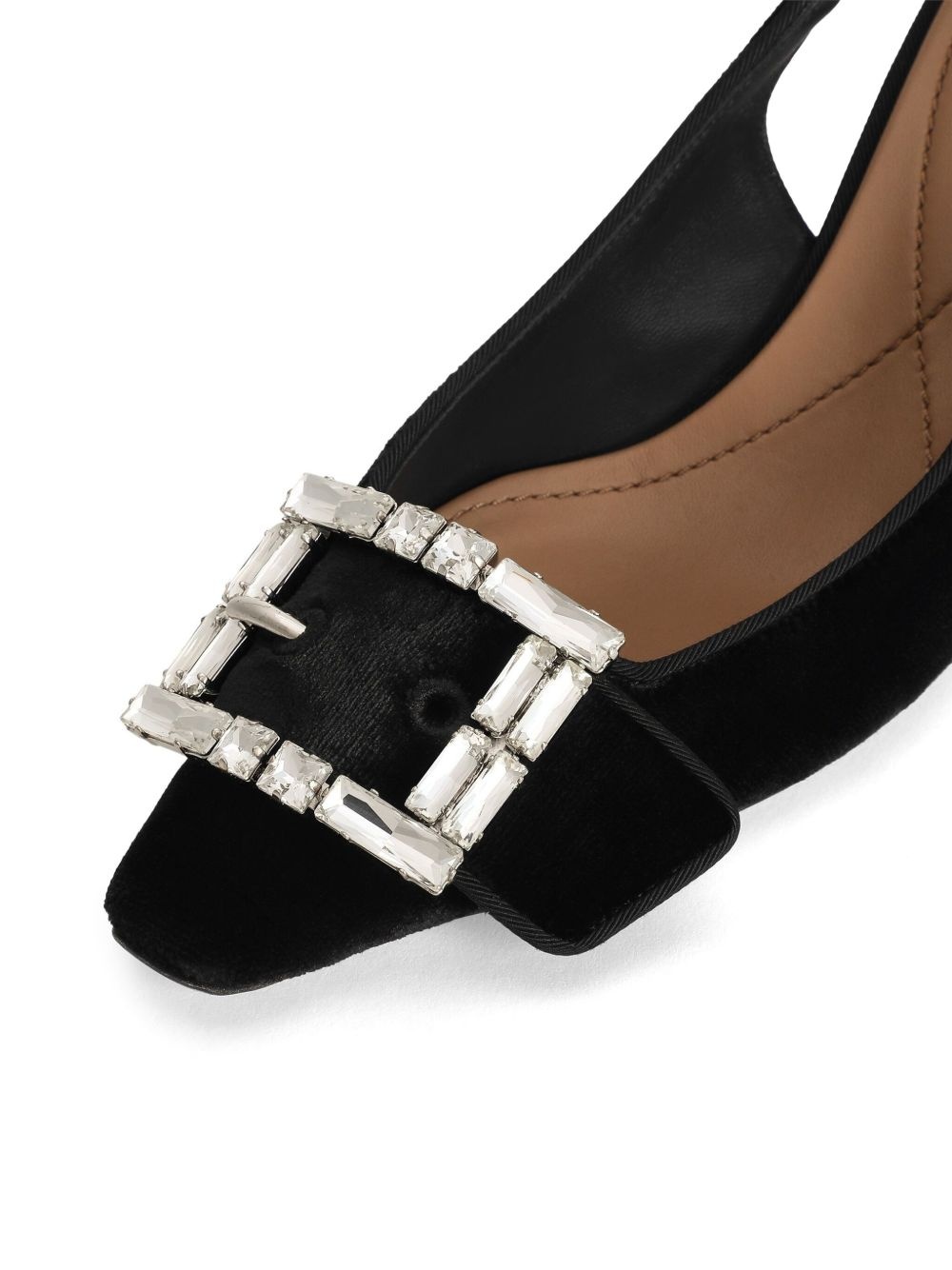crystal-buckle slingback pumps - 4