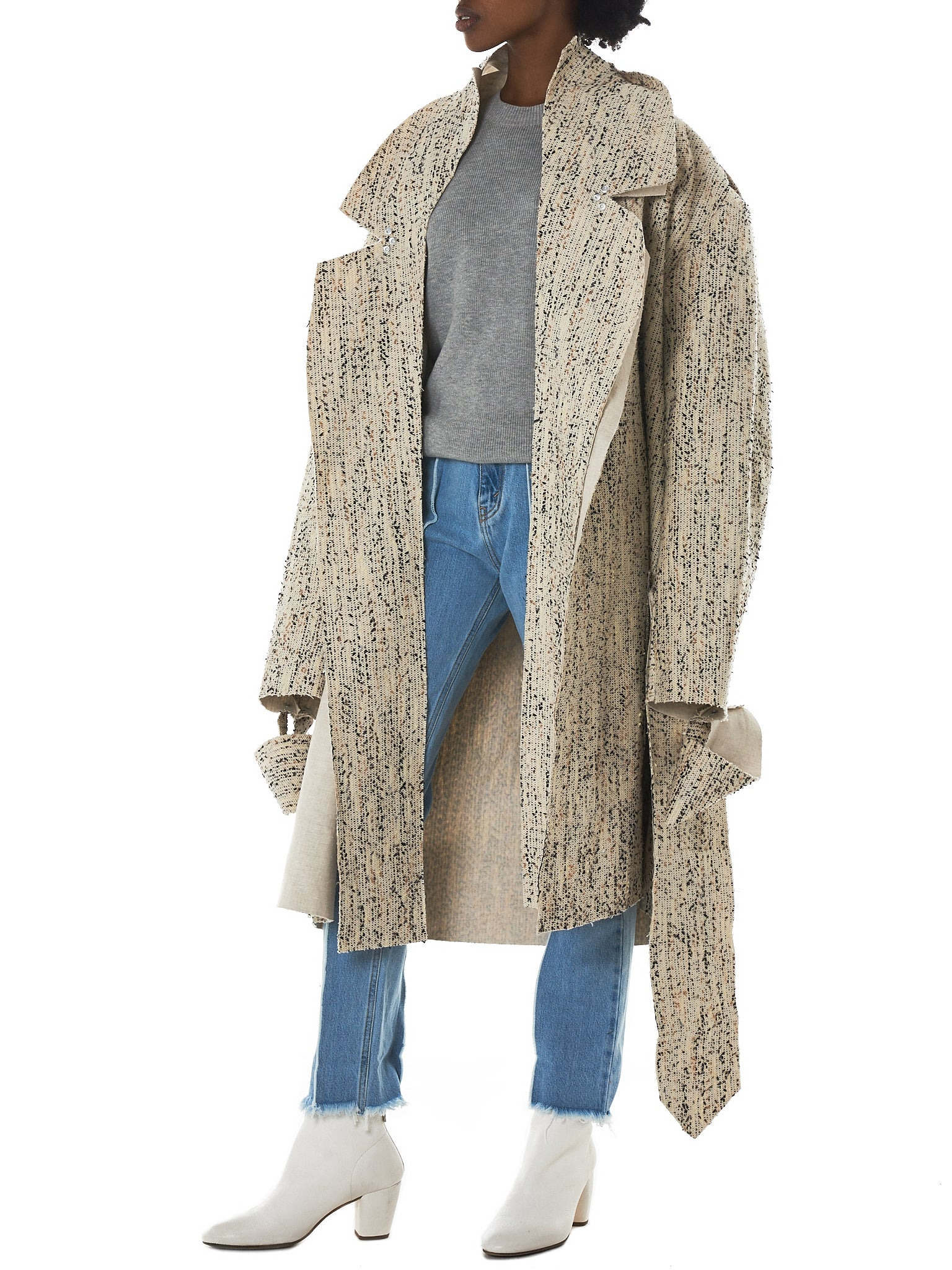 Ruffled Panel Crewneck Pullover - 7