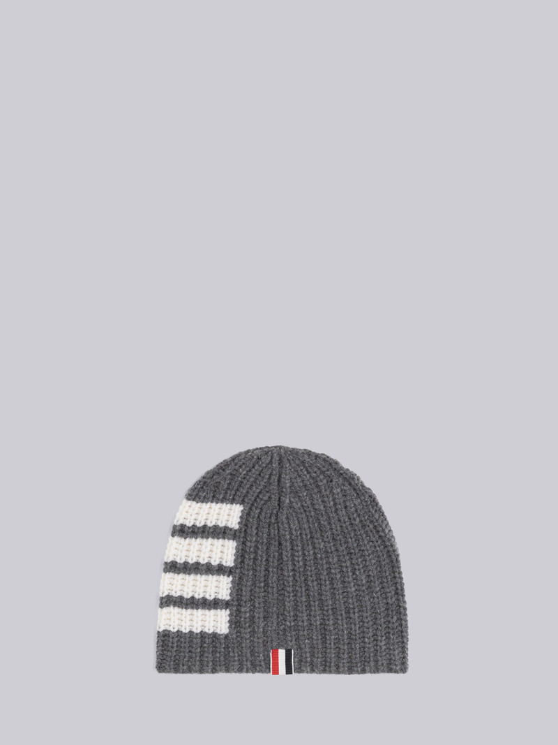 Thom Browne Merino 4-Bar Chunky Half Cardigan Stitch Hat outlook