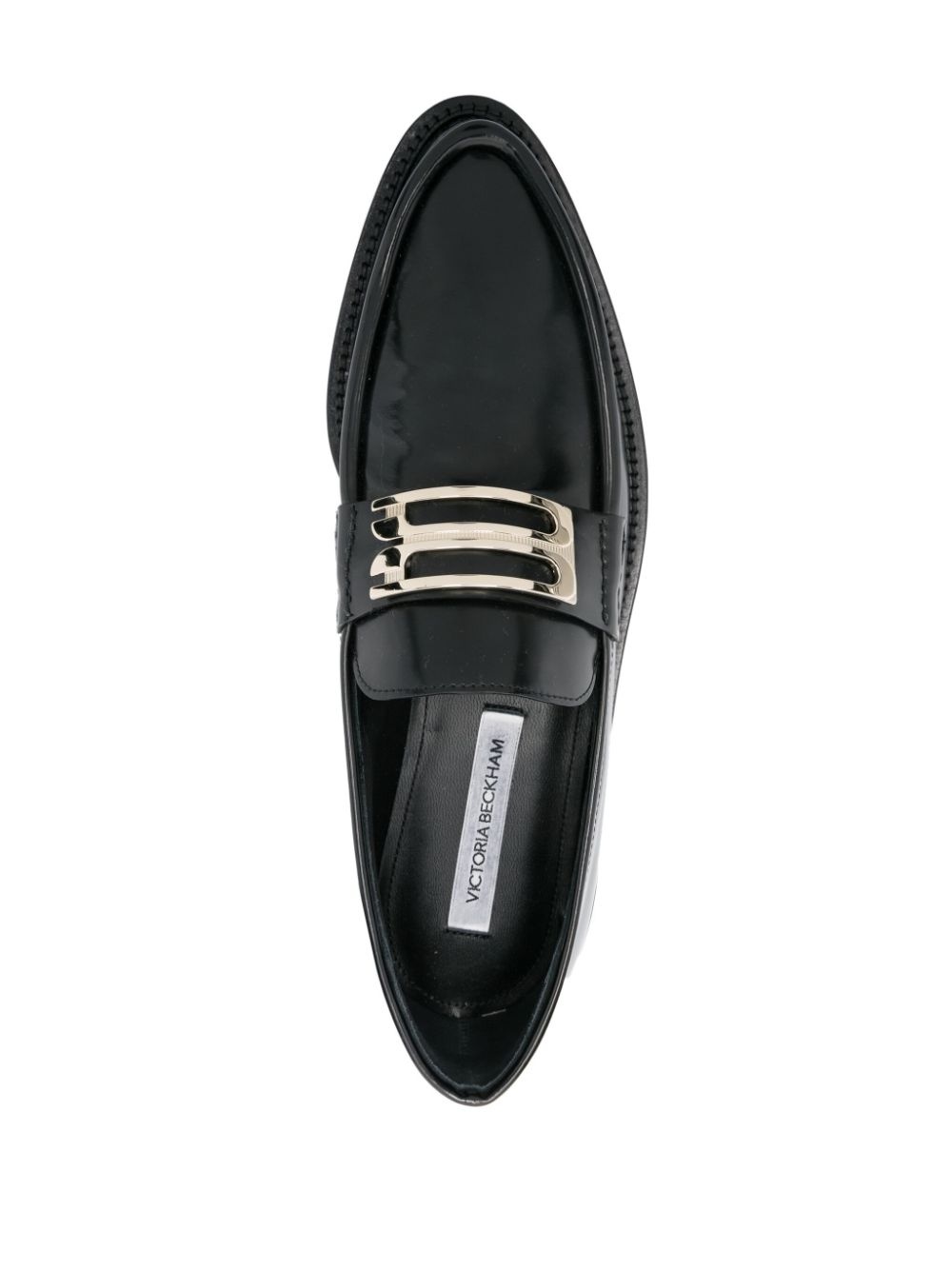 flatform leather loafers - 4