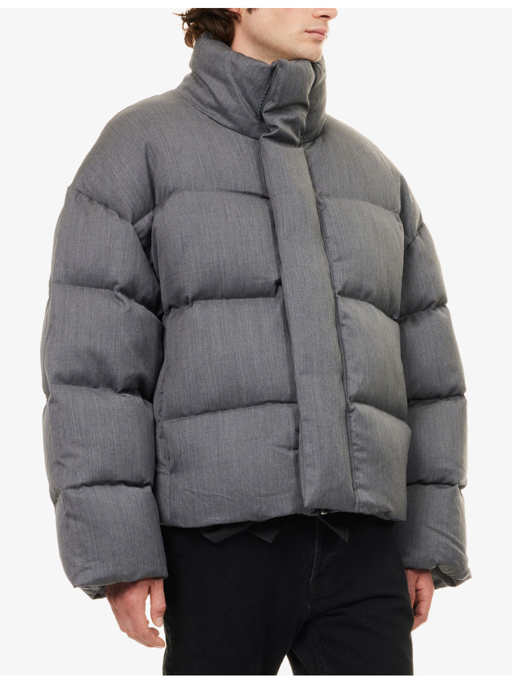 MML High-Neck Wool Blend Puffer Jacket - 3