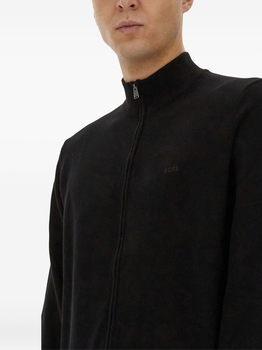 zipped cotton sweatshirt - 4
