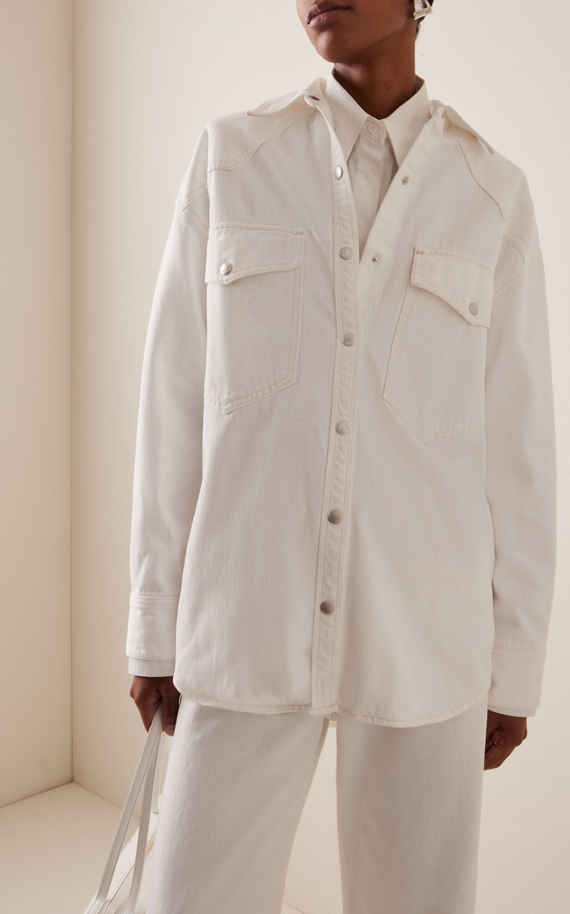 AGOLDE Lotta Oversized Denim Shirt white outlook