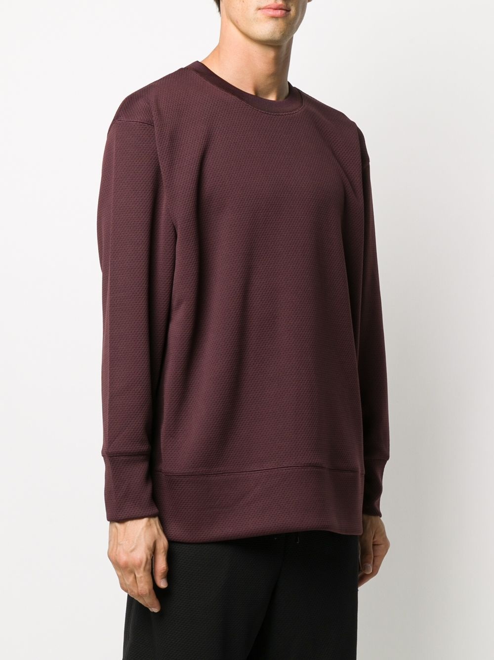 mesh crew-neck sweatshirt - 4