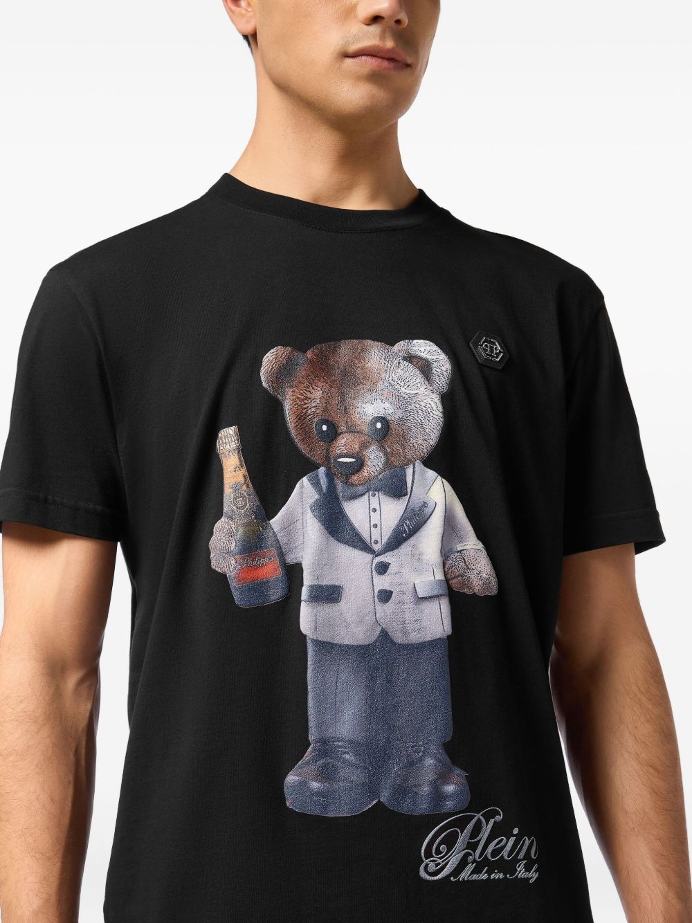 teddy-bear print T-shirt - 4