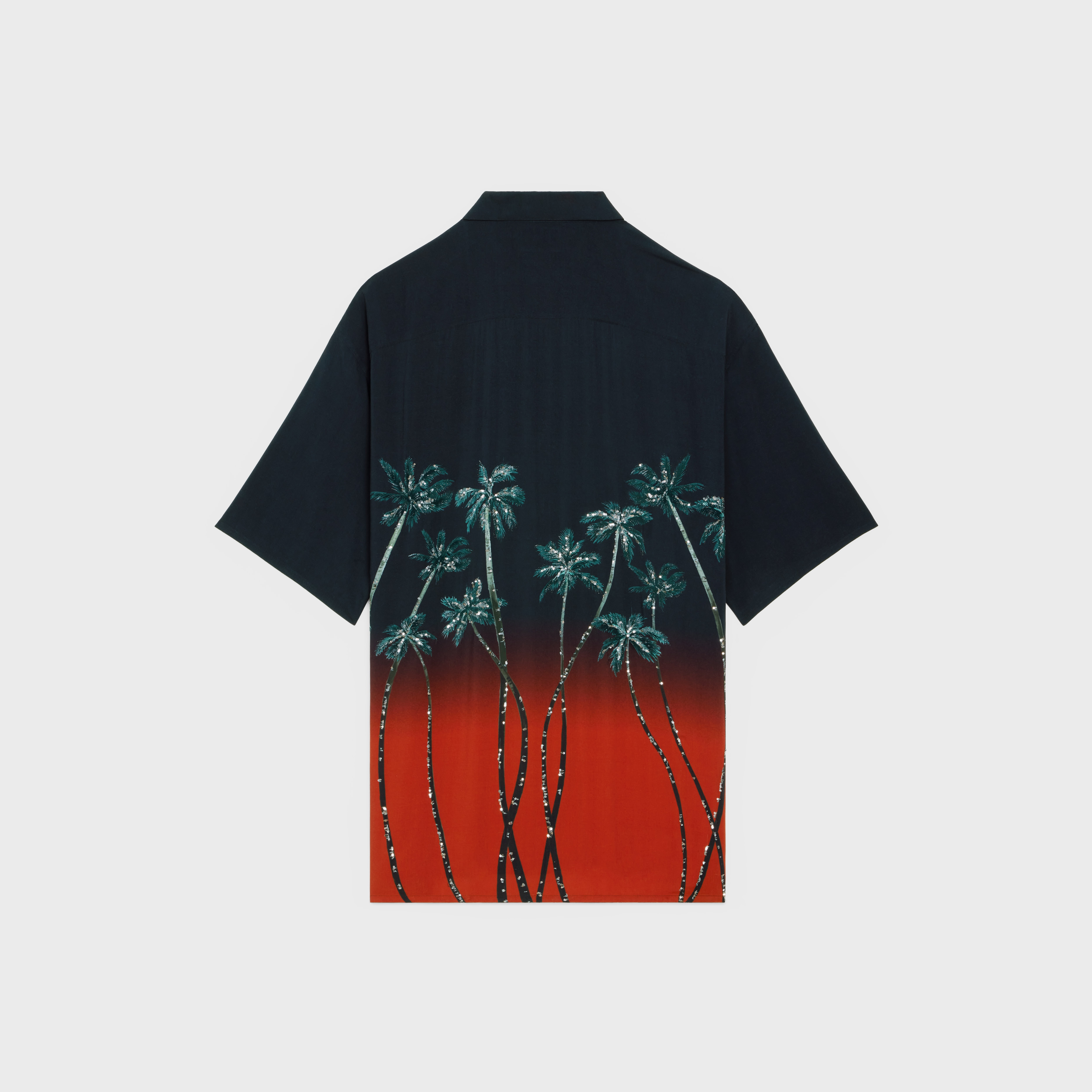 OVERSIZED EMBROIDERED SHIRT IN PRINTED VISCOSE - 2