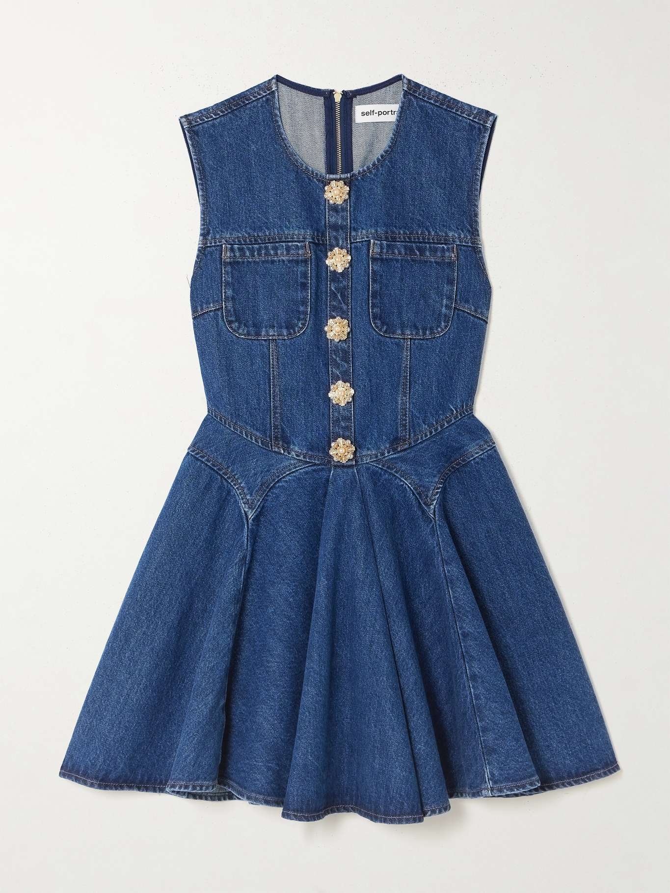 Denim mini dress - 1