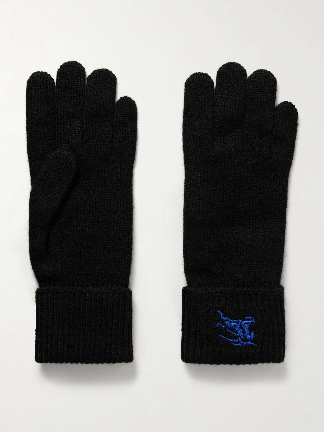 Logo-embroidered cashmere-blend gloves - 1