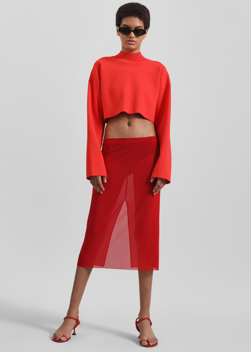 Suva Sheer Skirt - Red 7