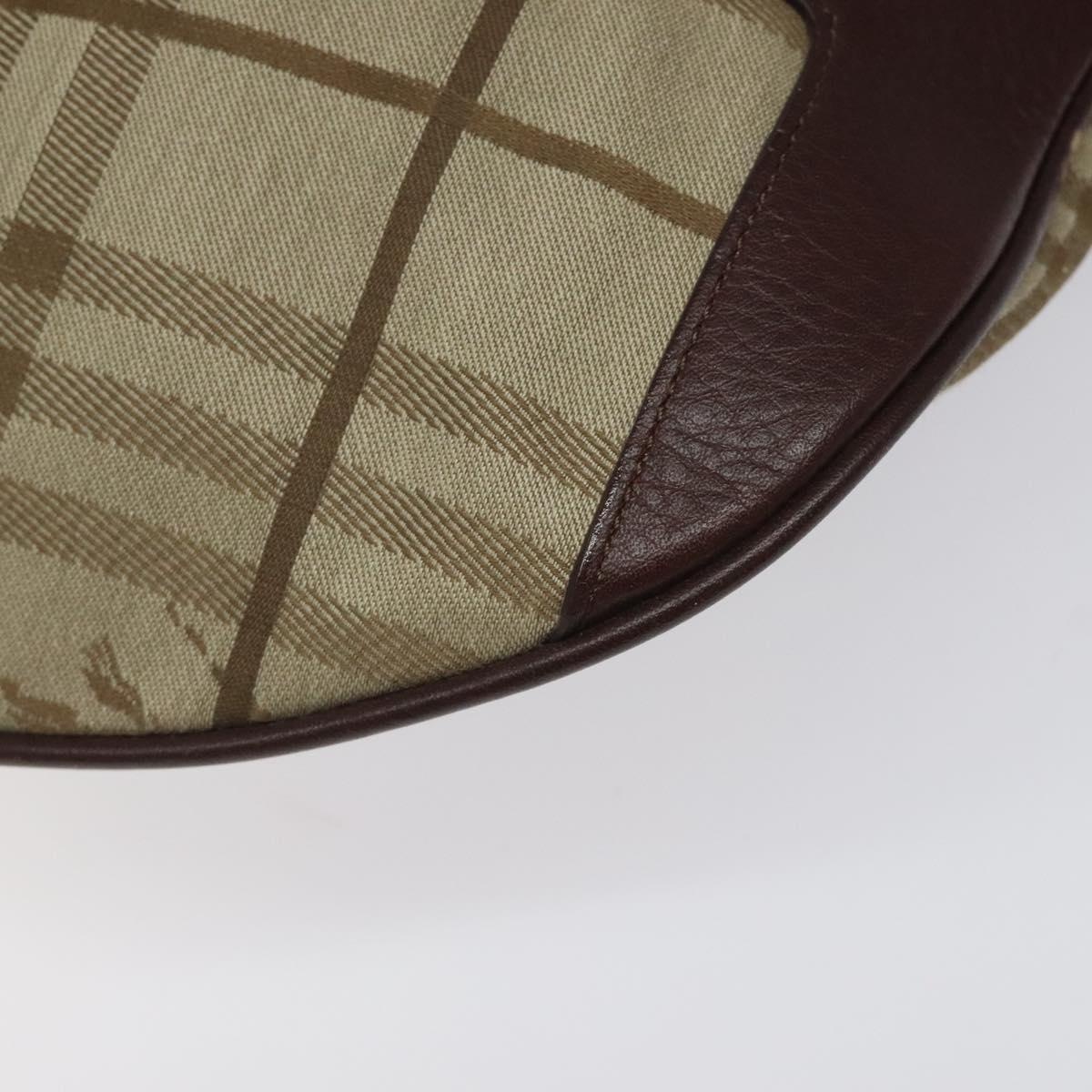 Burberry Nova Check Shoulder Bag Canvas Leather Beige Brown - 11