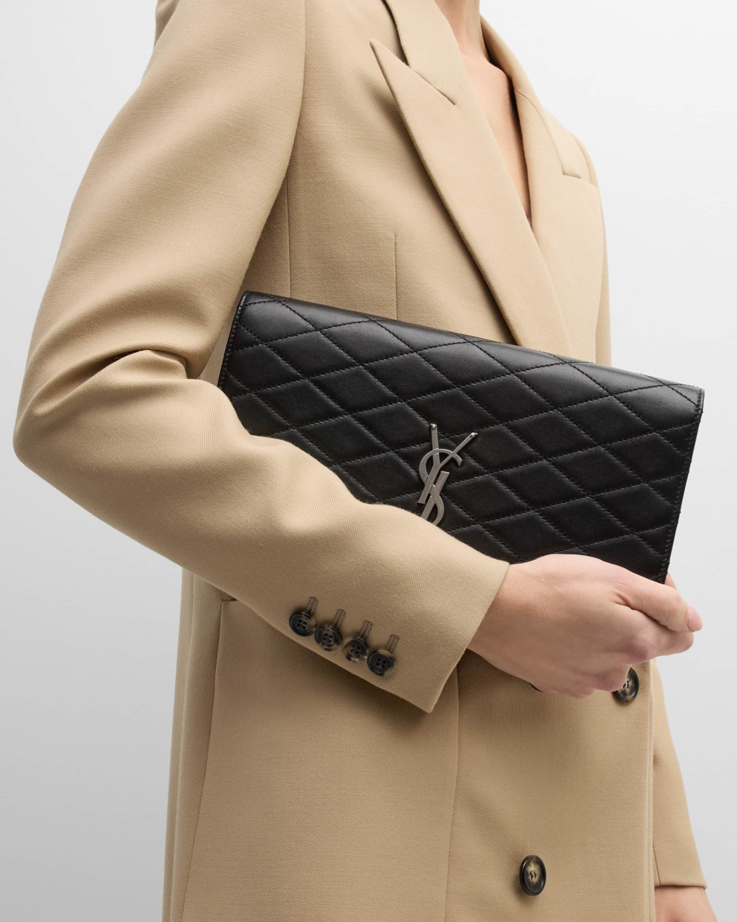 Kate YSL Quilted Leather Clutch Bag - 3