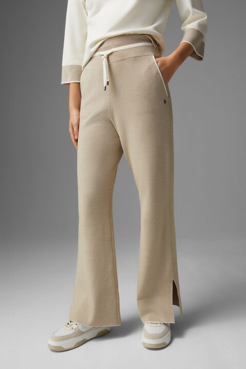 Manon knitted trousers in Beige - 2
