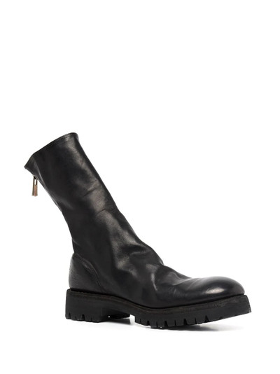 Guidi zip-fastening leather ankle boots outlook