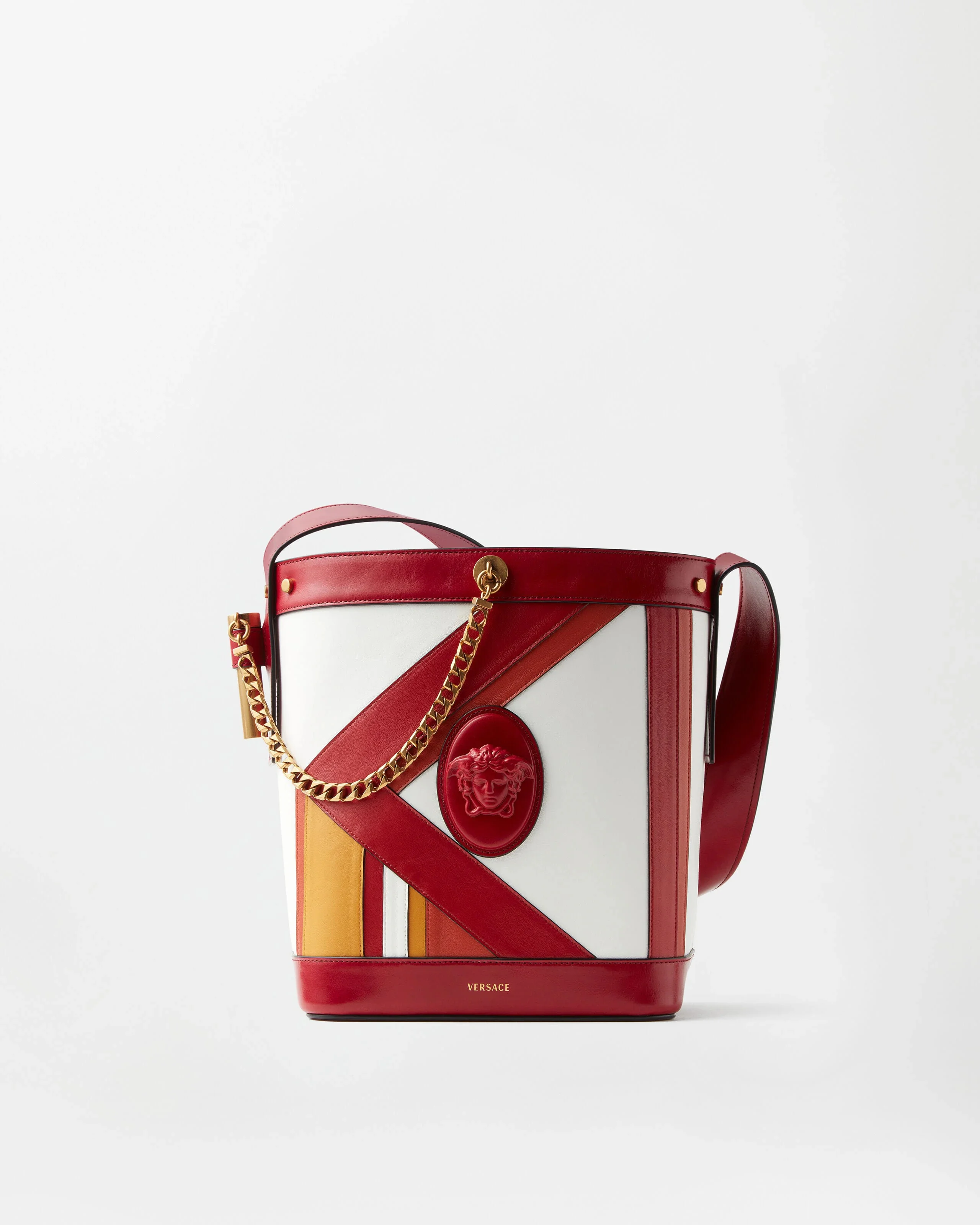 Pivot Small Leather Patchwork Bucket Bag - 1
