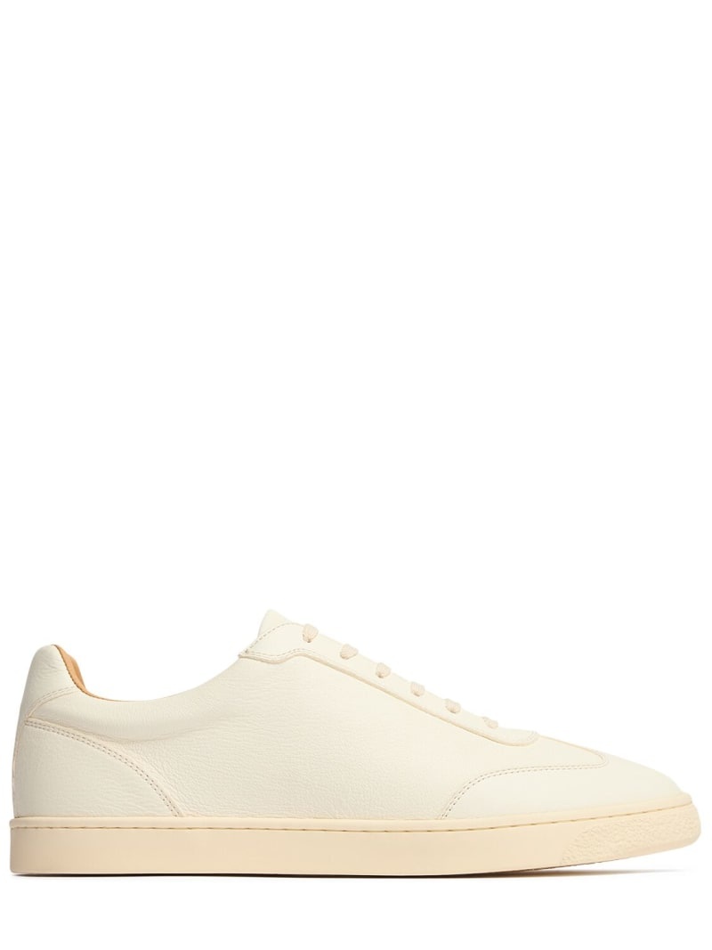 Smooth leather elegant sneakers - 1