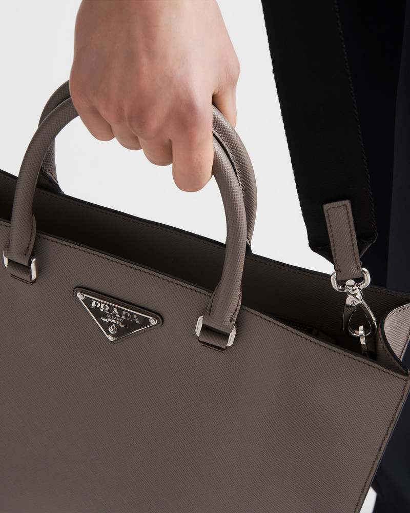 Saffiano leather tote bag 7