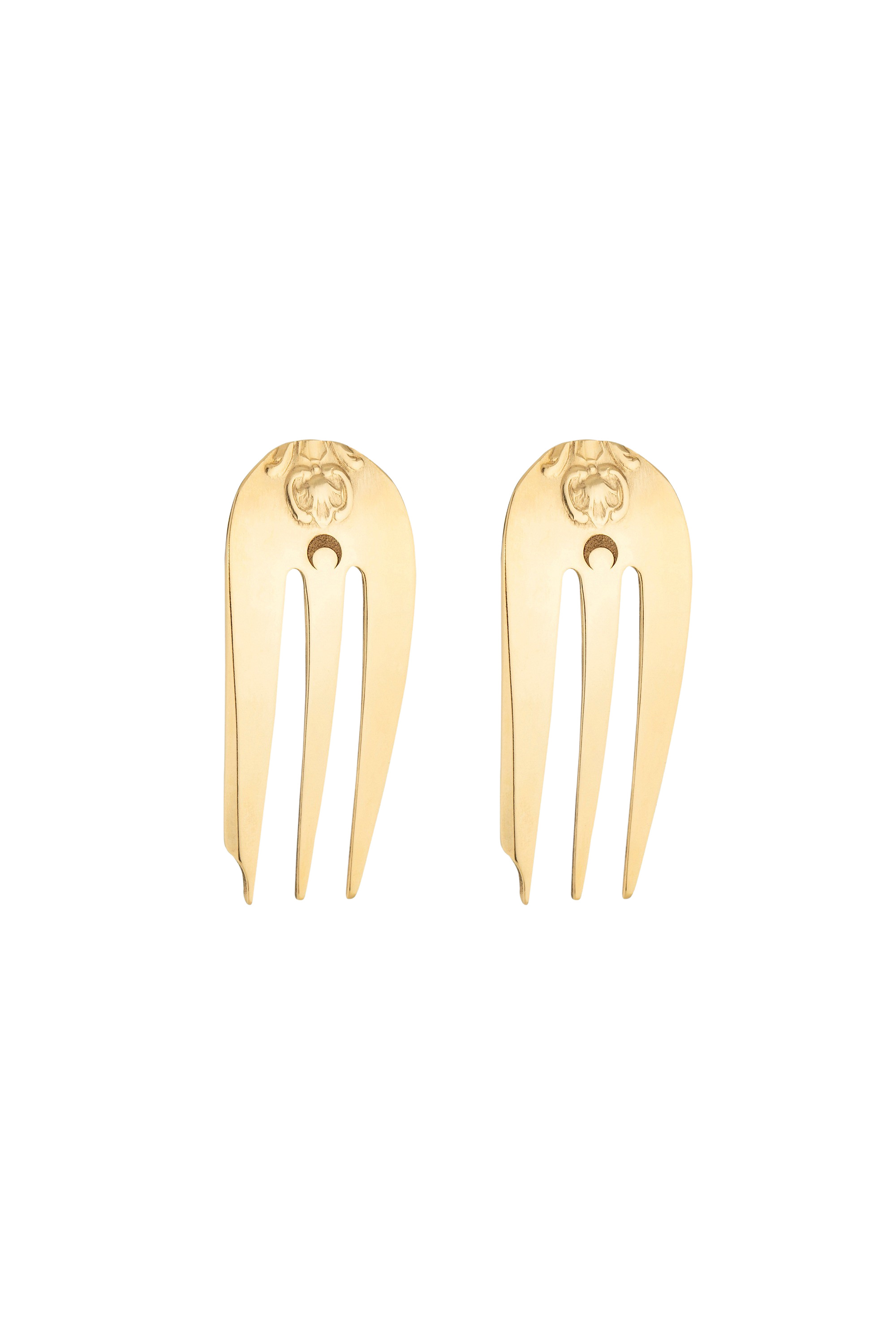 Reassembled Cutlery Clip Earrings - 1