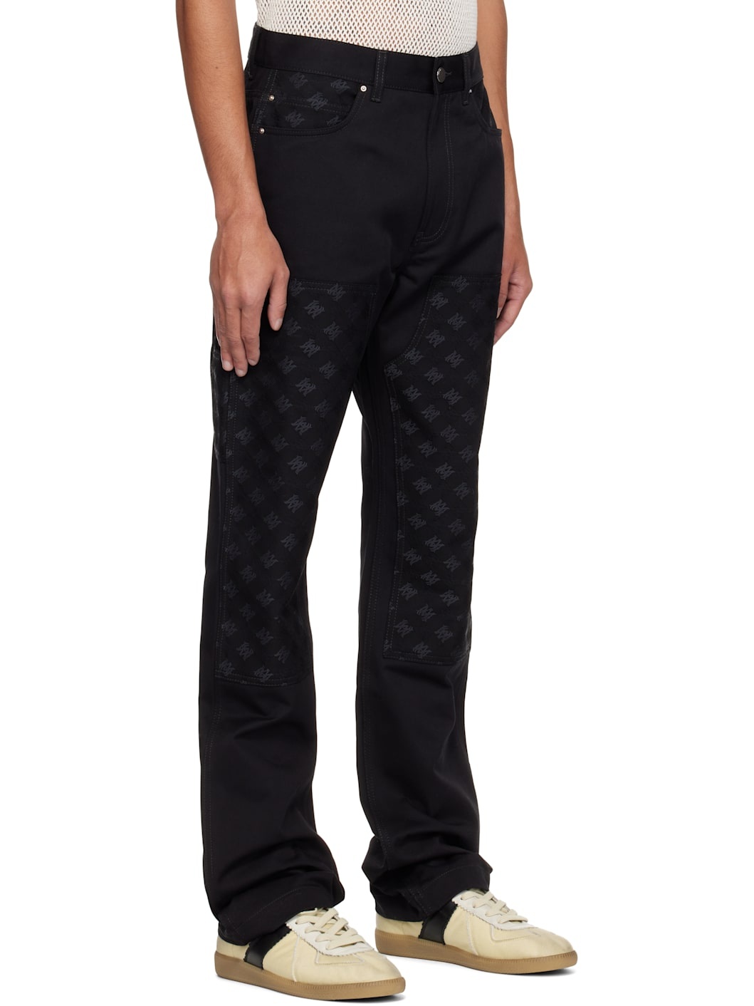 Black MA Quad Jacquard Carpenter Jeans - 2
