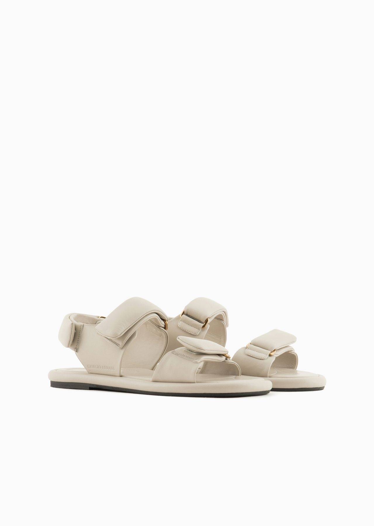 Padded nappa-leather flat sandals - 2