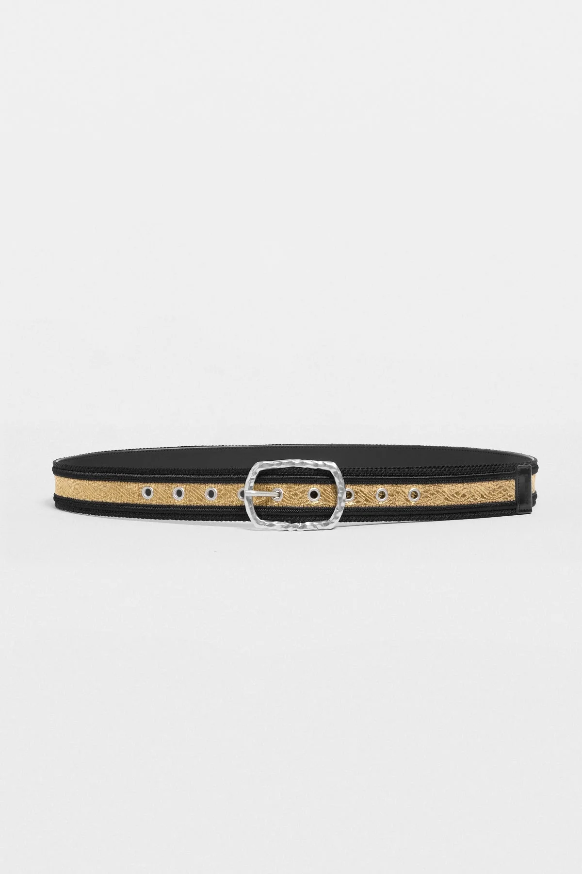 Esha Belt with Hammered Buckle - 1