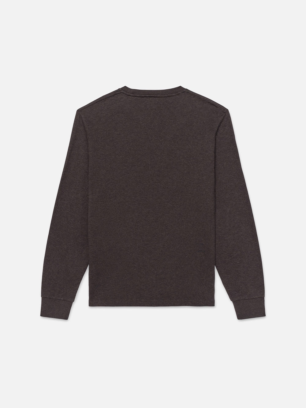 Duo Fold Long Sleeve Crew in Marron Heather - 3