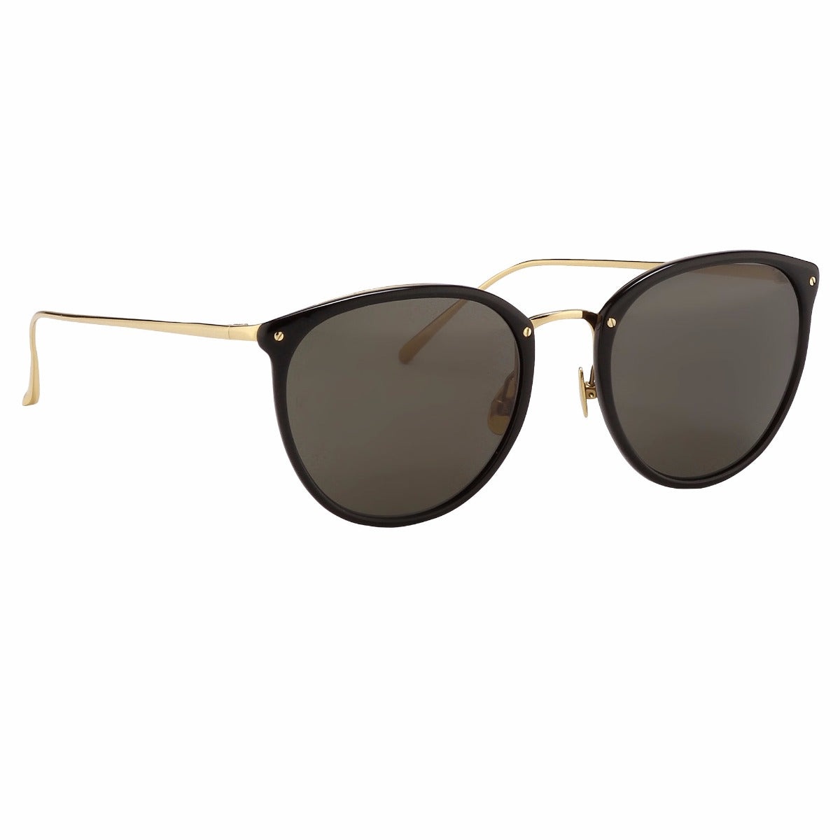 THE CALTHORPE | OVAL SUNGLASSES IN BLACK FRAME (C13) - 2