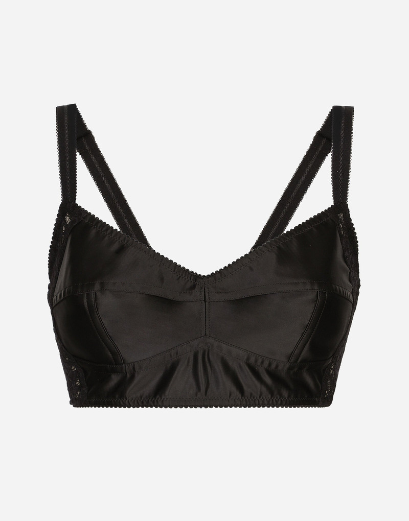 Satin and lace bralette top 1