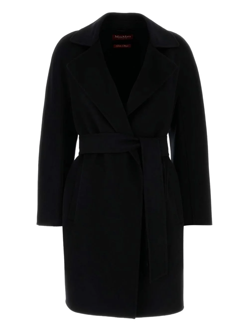 belted wool coat - 1