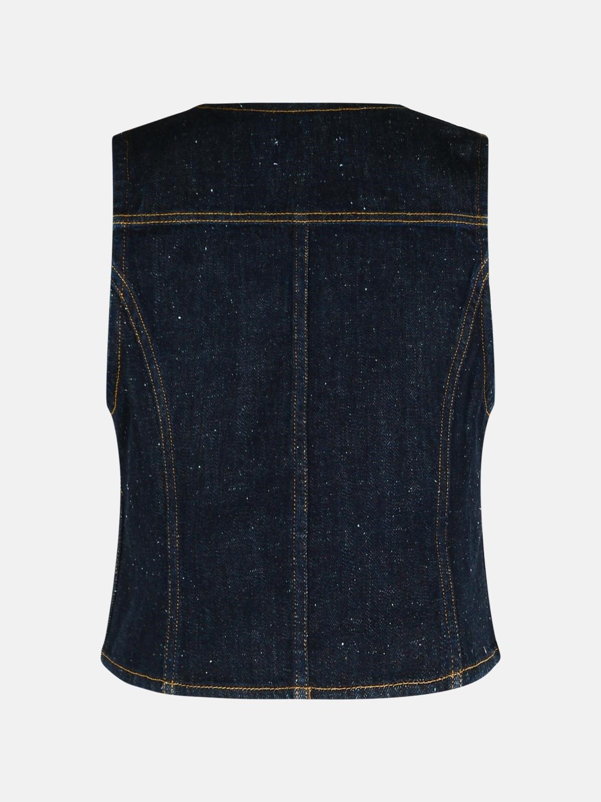 BLUE COTTON VEST - 3