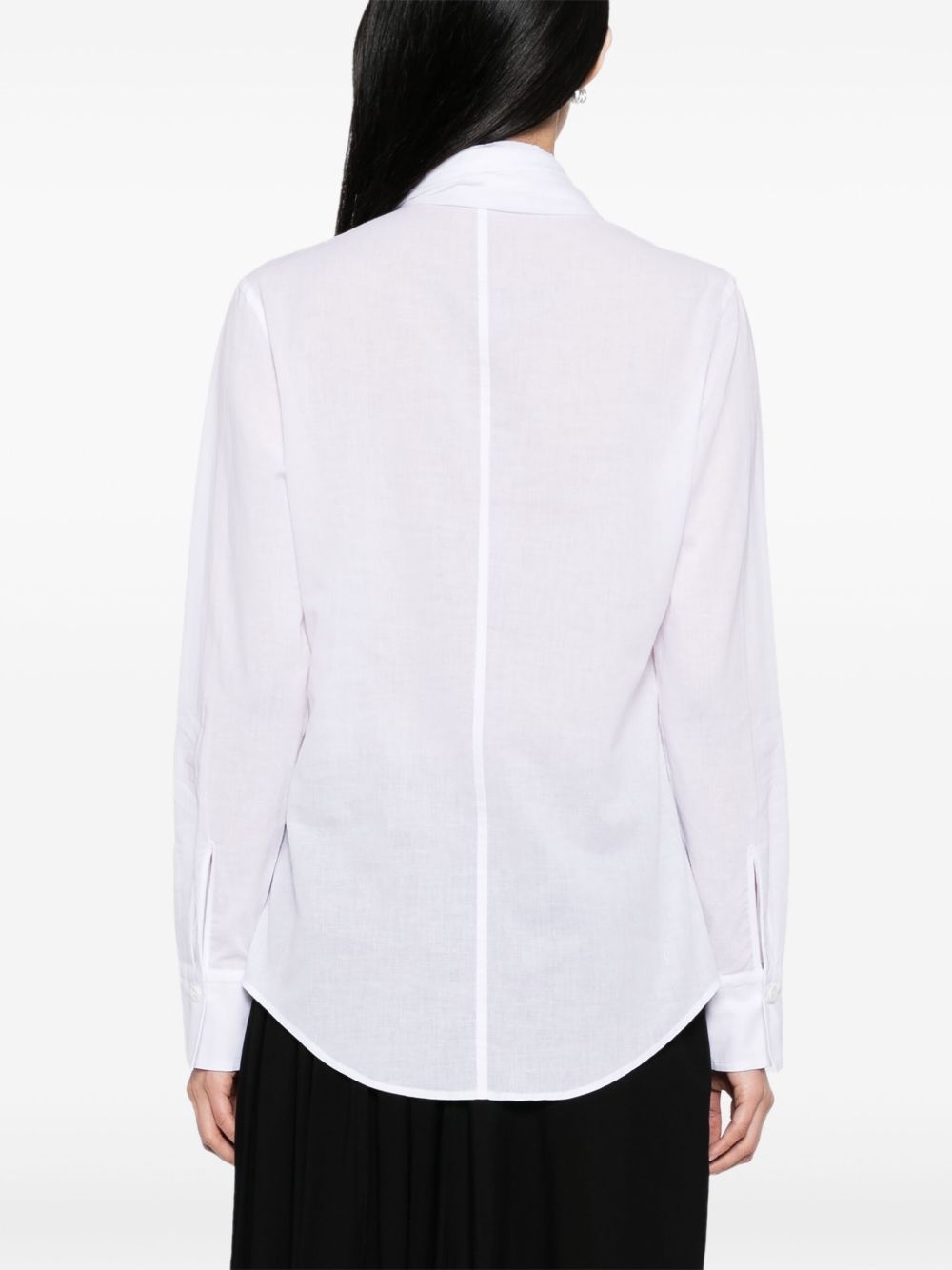 scarf-detail shirt - 4