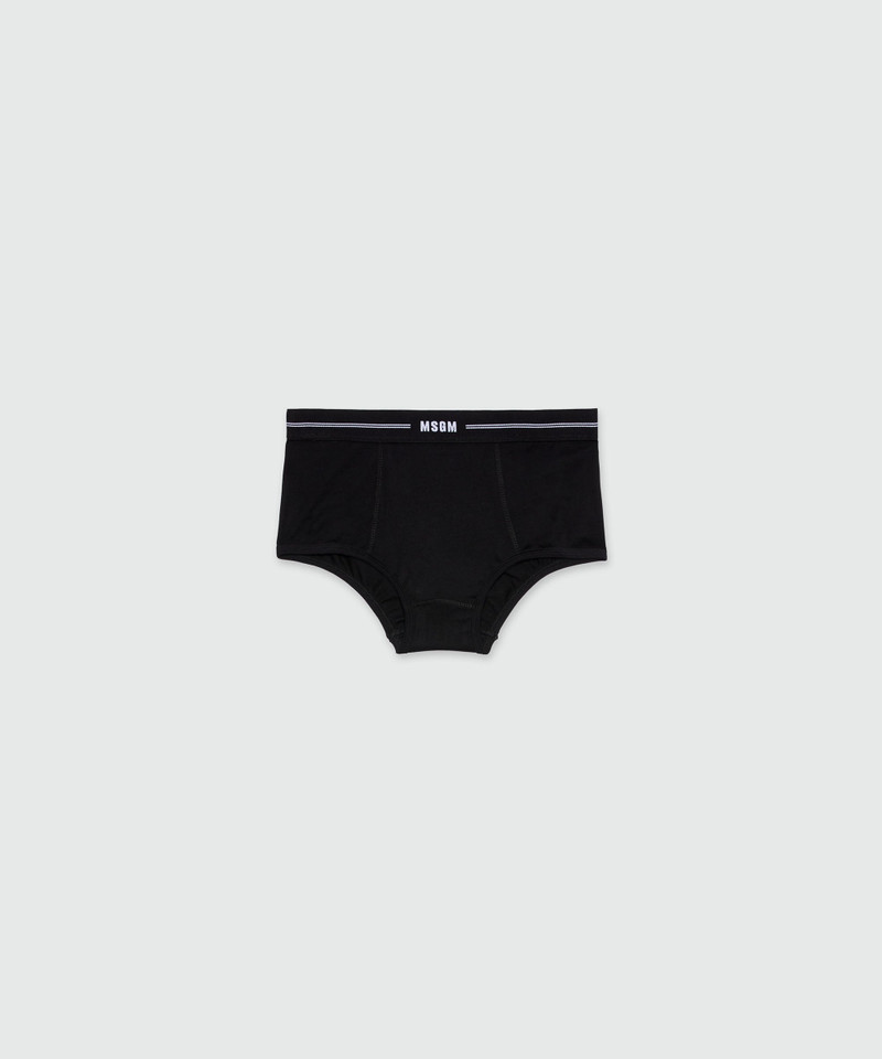 MSGM black jersey briefs with elastic 1