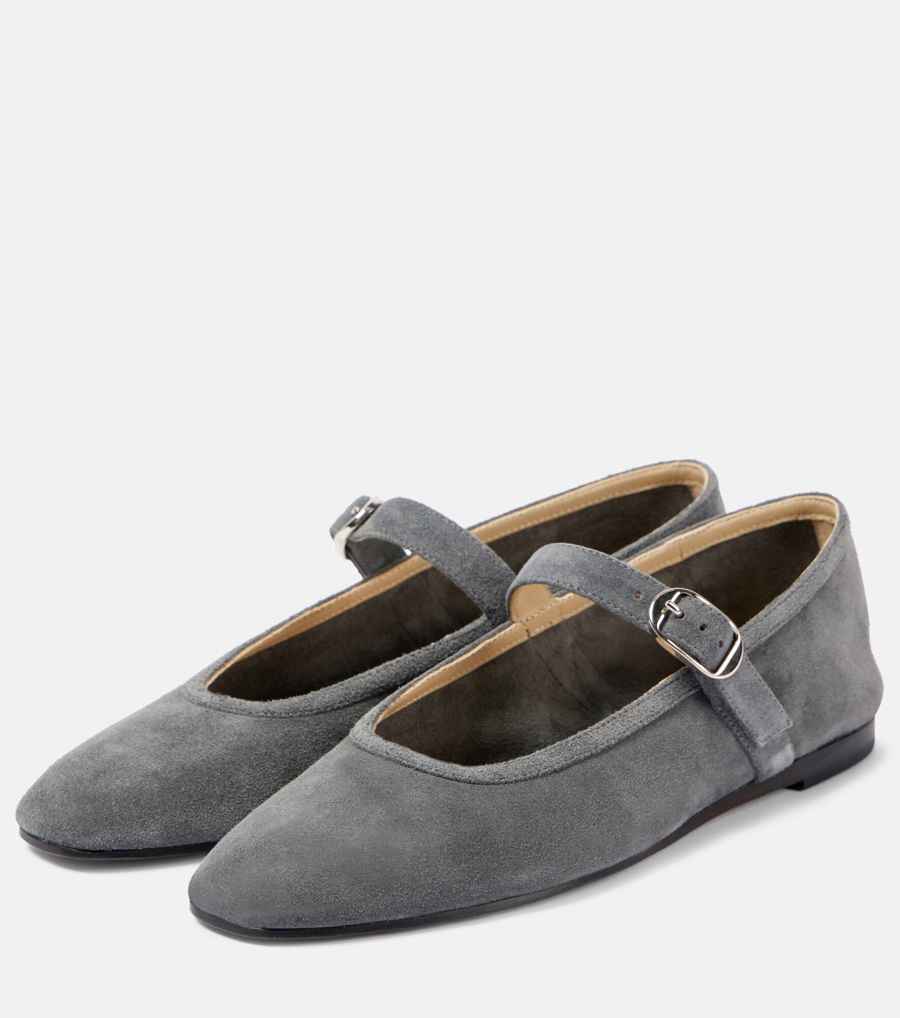 Suede Mary Jane flats - 4