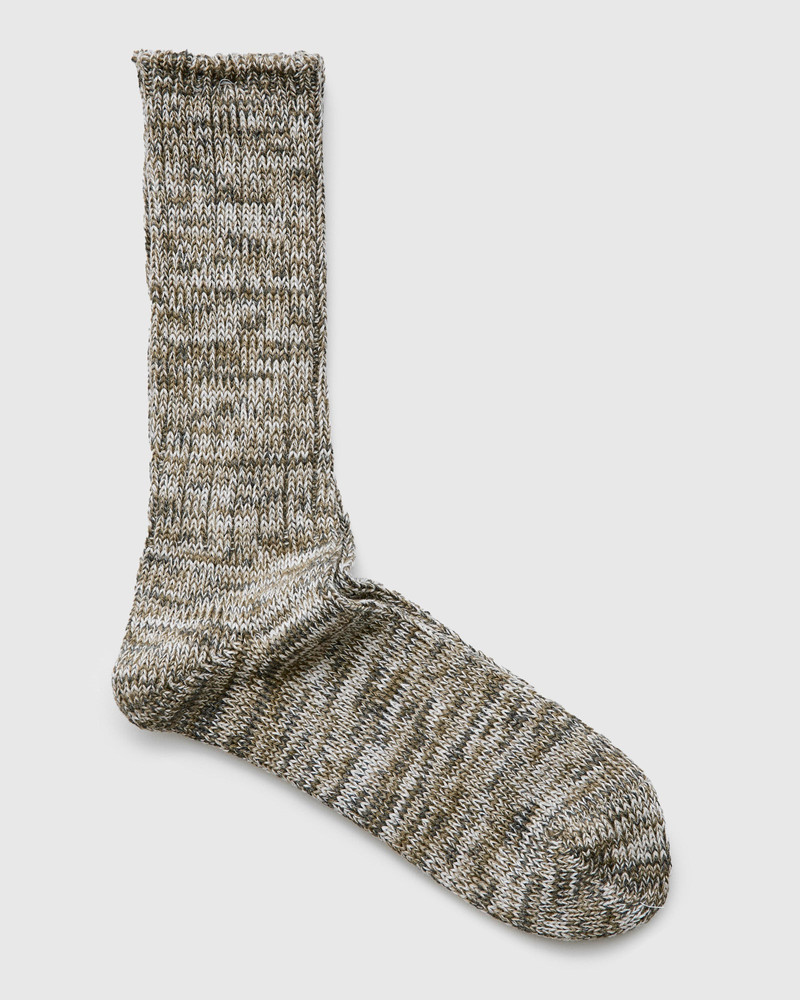 ANONYMOUSISM Melange Crew Sock in Lichen outlook