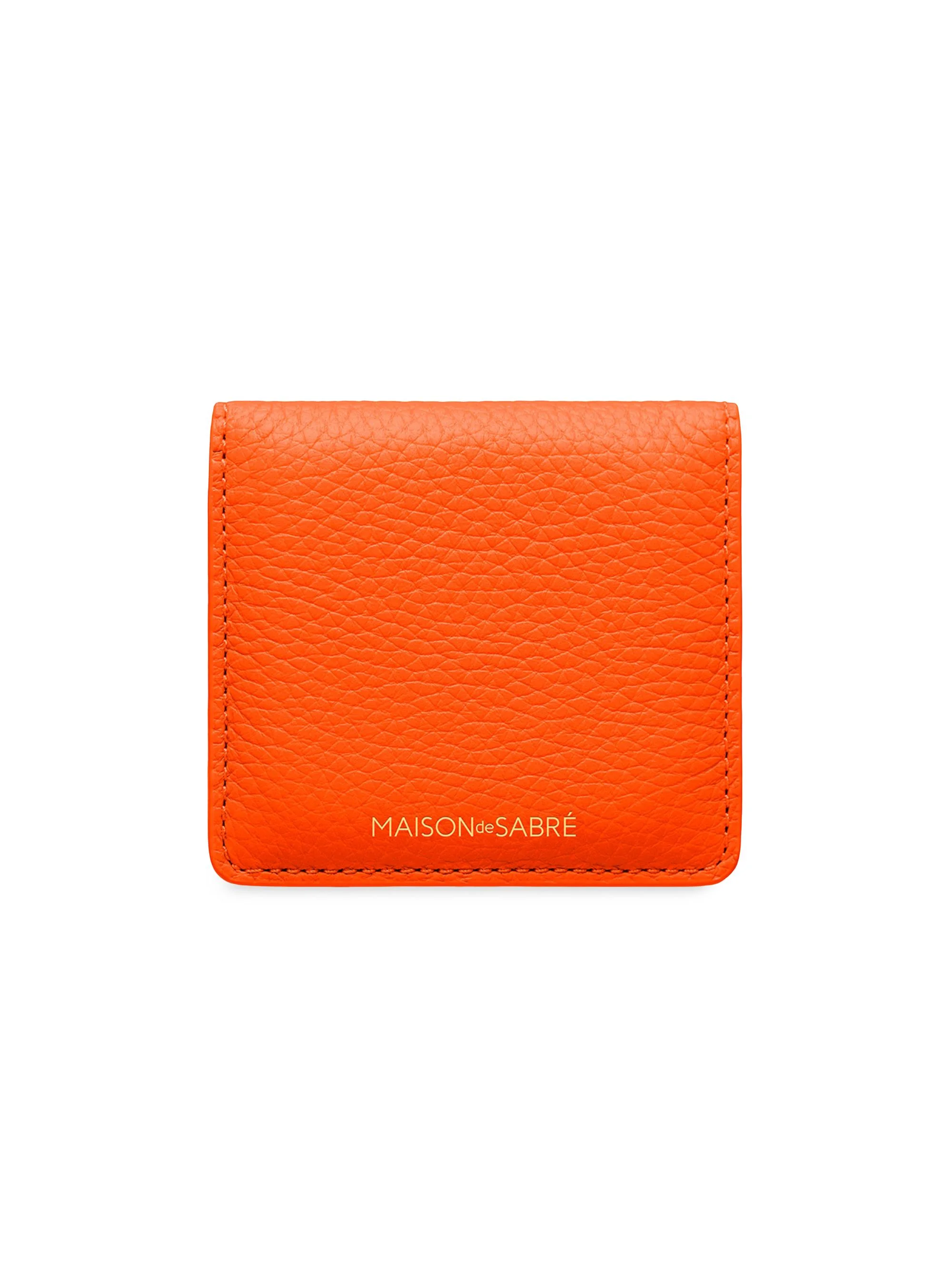 Leather Compact Mirror - Manhattan Sandstone - 1