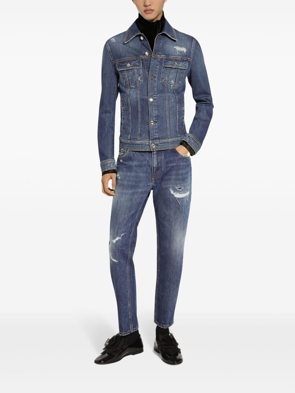 buttoned denim jacket - 2