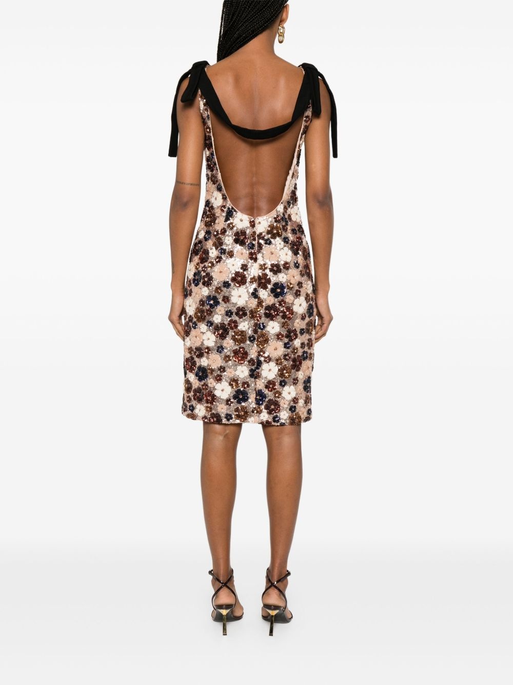 sequinned midi dress - 4