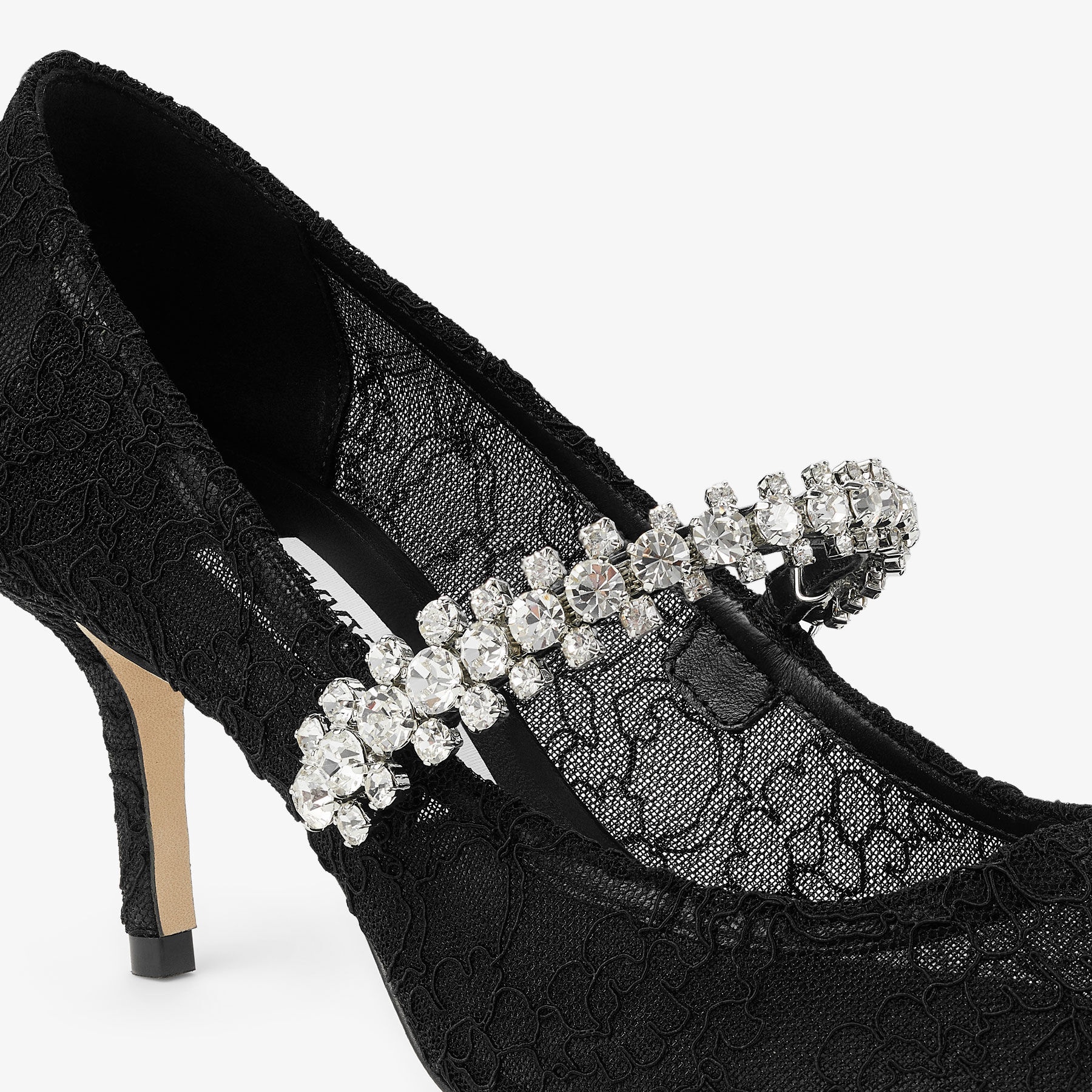 Bing Pump 65
Black Lace Pumps with Swarovski Crystals - 3