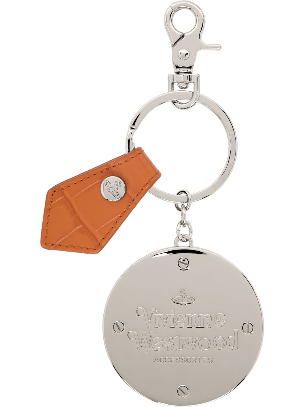 Orange Thin Line Orb Keychain - 2