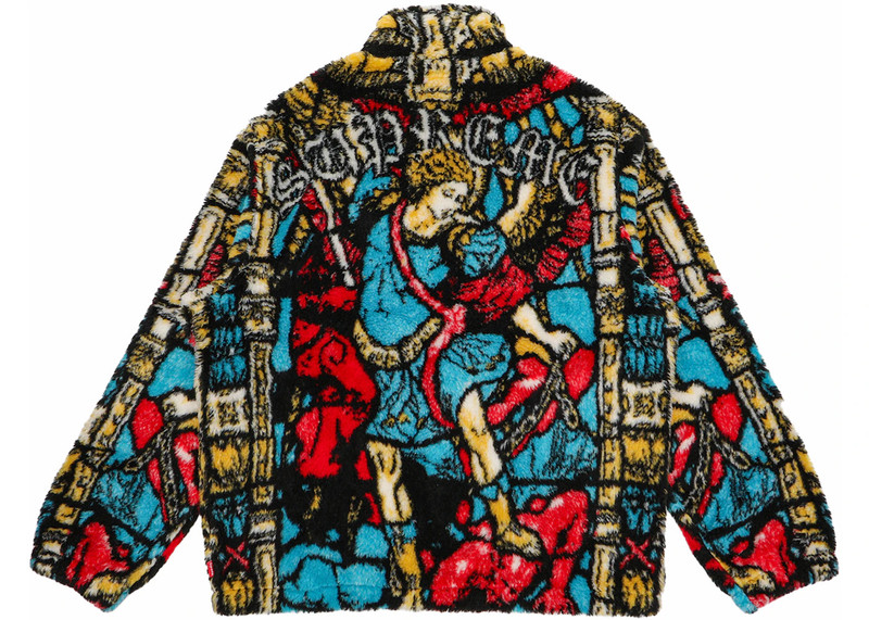 Supreme Supreme Saint Michael Fleece Jacket White outlook