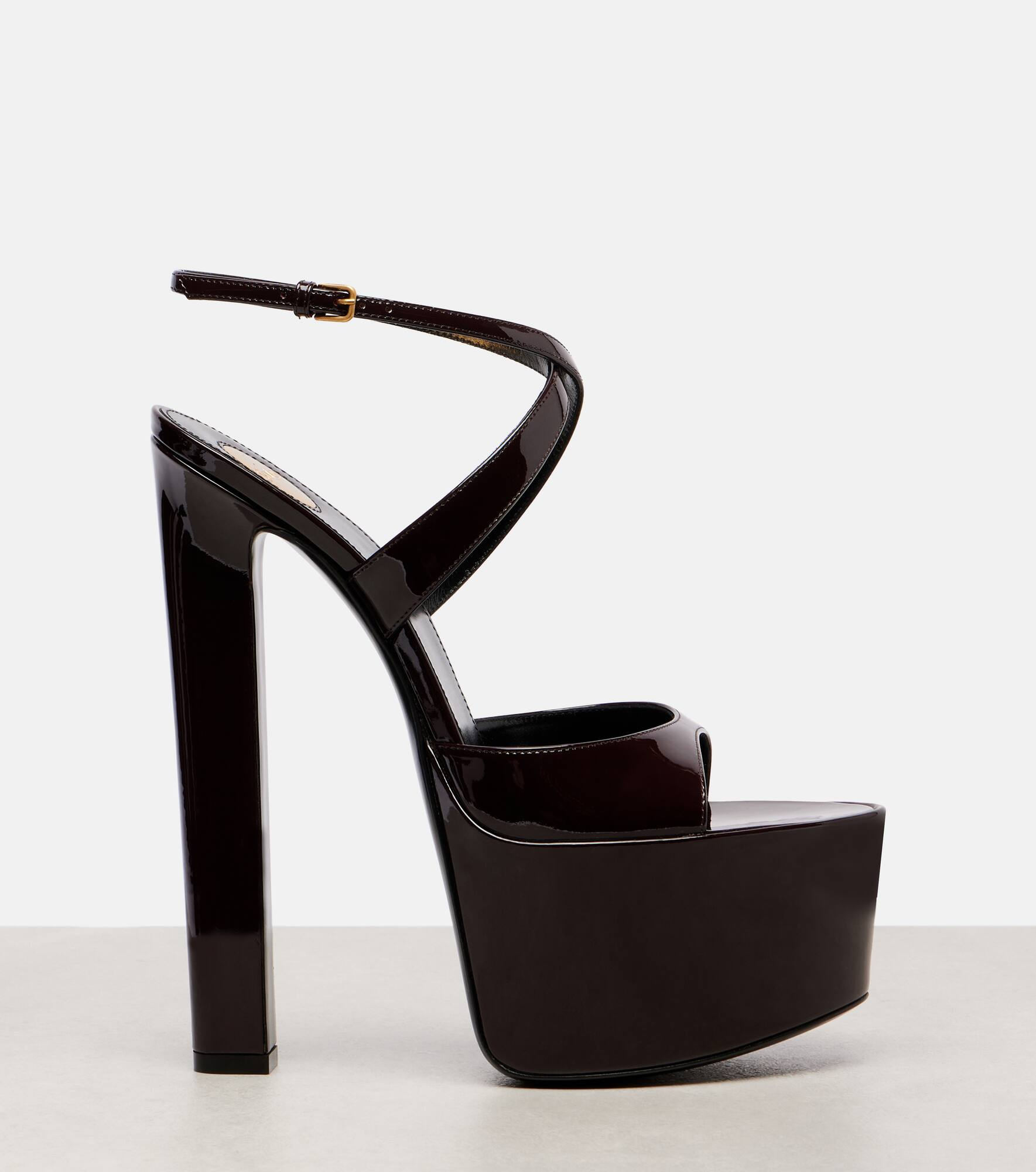 Rossy 160 patent leather platform sandals - 4