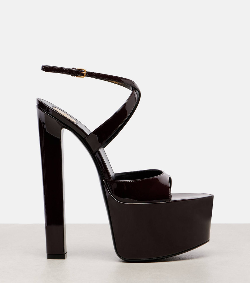Rossy 160 patent leather platform sandals 4