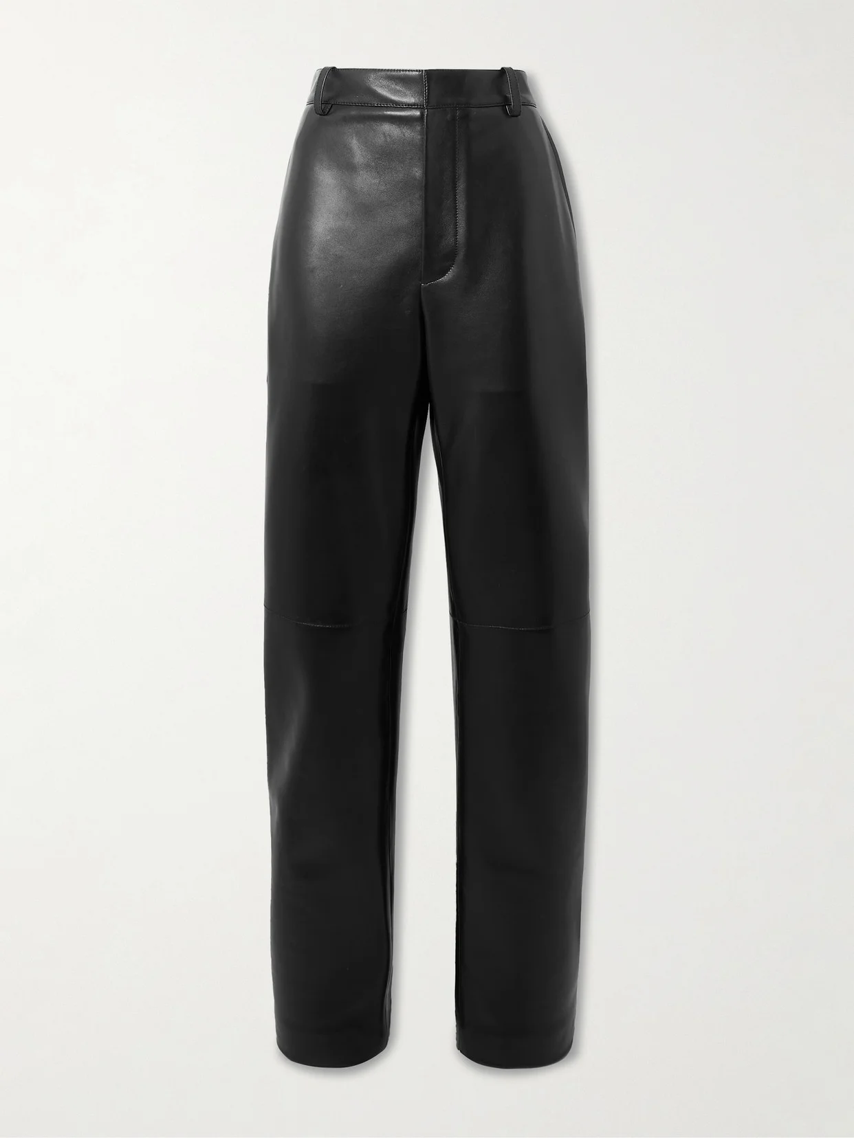 Paneled Leather Straight-leg Pants - 1