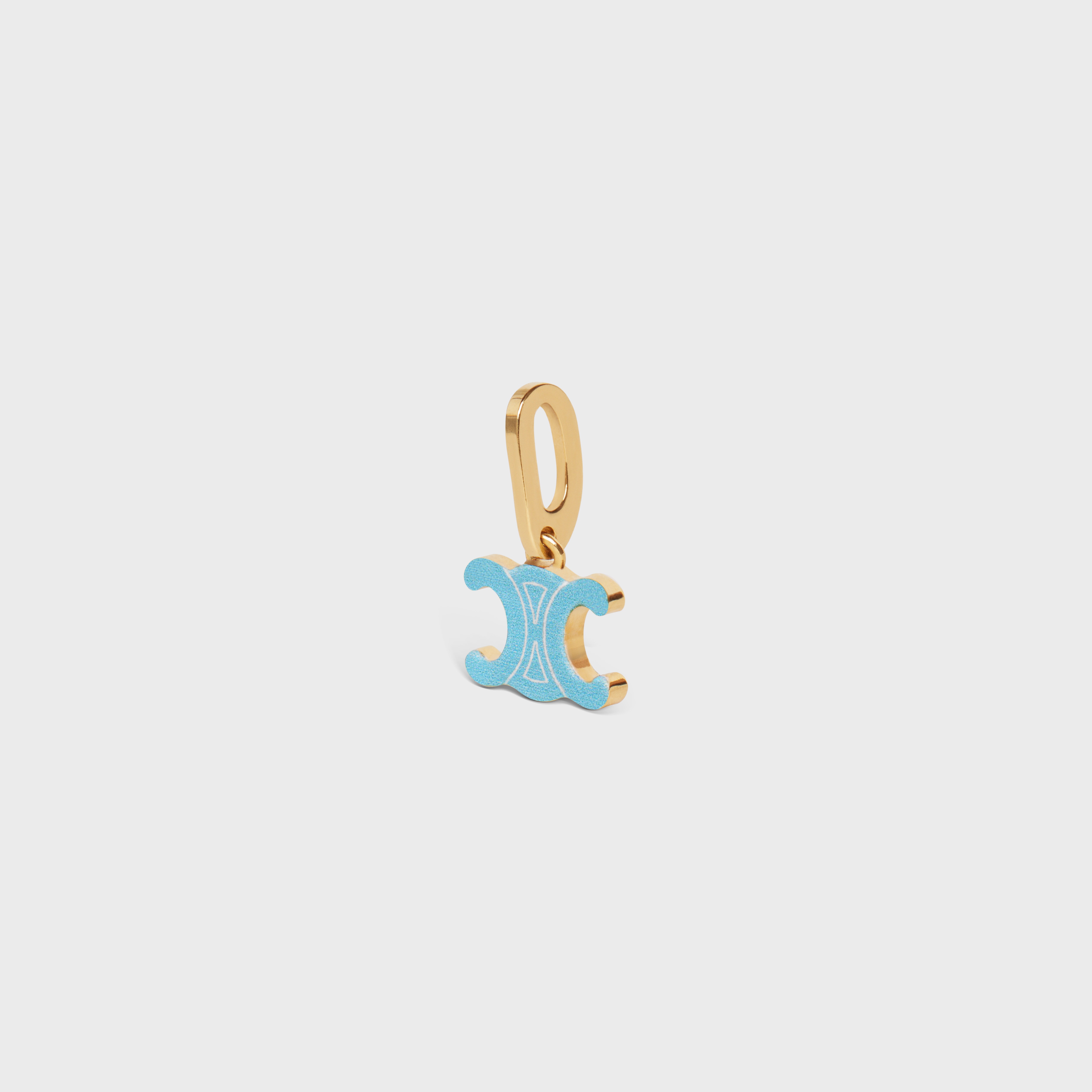 Celine Separables Triomphe Pendant in Brass with Gold Finish and Digital Print - 2