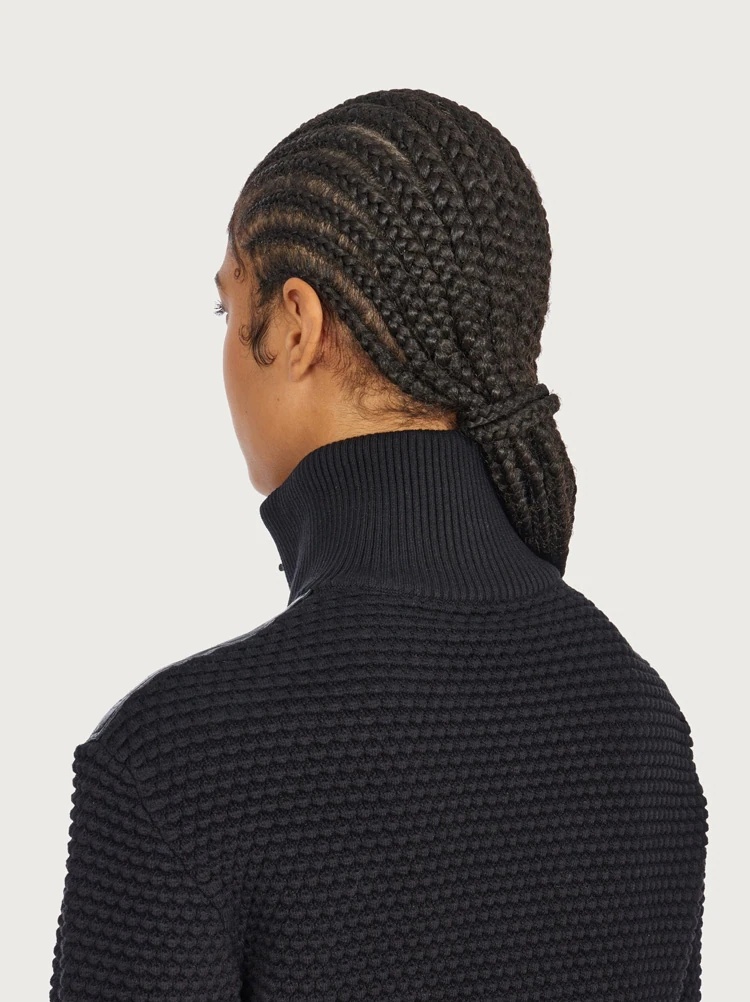 KNIT AND LEATHER BLOUSON - 5