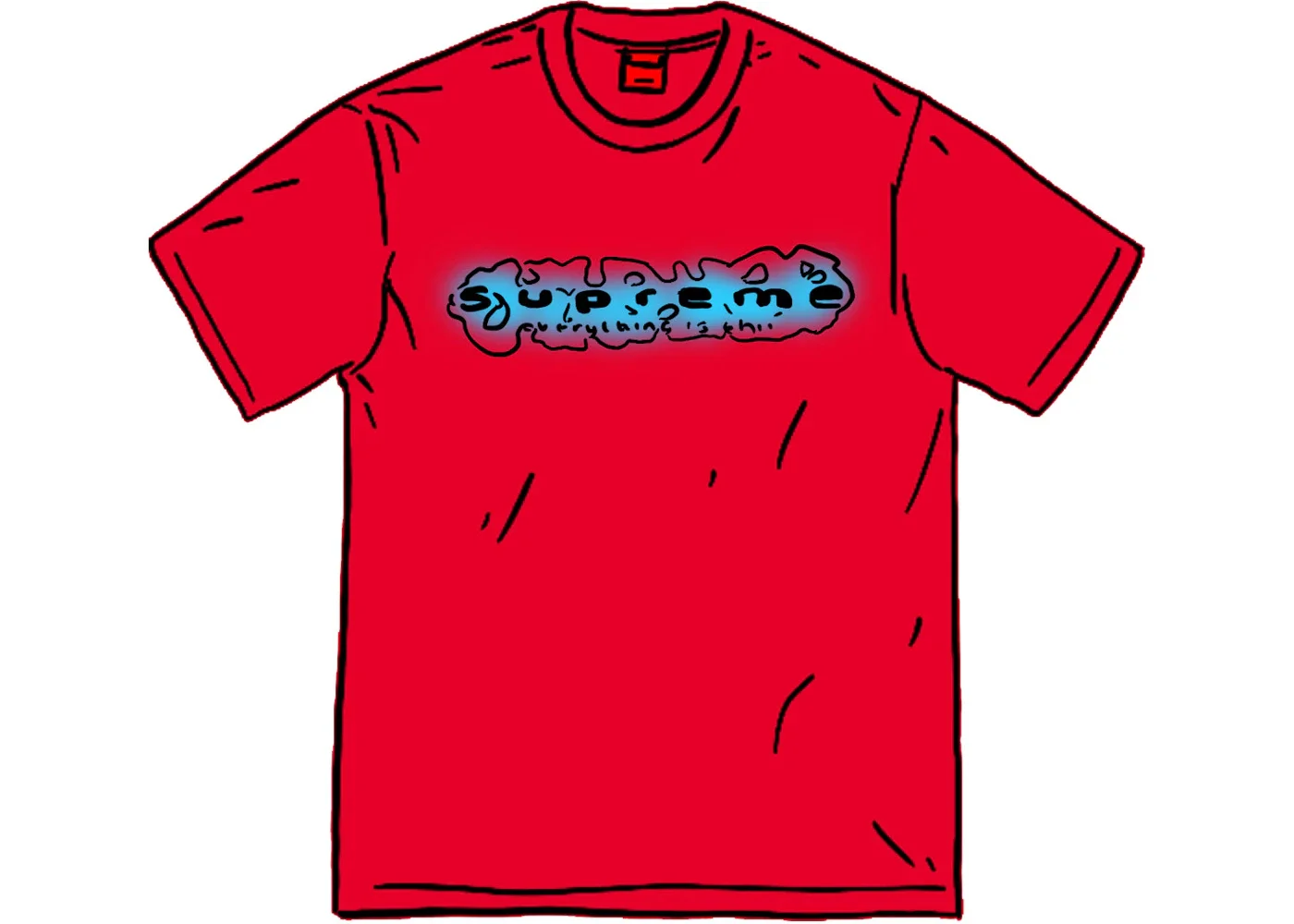 Supreme Everything Is Shit Tee Red - 1